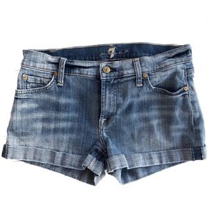 7 for all mankind jean shorts size 27